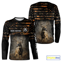 Load image into Gallery viewer, Deer Hunting Orange Camo US Flag All Over Print Custom Name, Hunting Gifts for Men NBT246