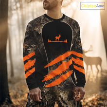 Load image into Gallery viewer, Whitetail Deer Hunting Shirt Camouflage Orange 3D, Deer Hunter Custom Name, Hunting Gift NBT248