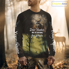 Load image into Gallery viewer, Best Brown Camo Deer Hunting Clothes Custom Name Whitetail Deer Design Hunting Gifts NBT78
