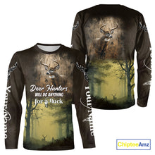 Load image into Gallery viewer, Best Brown Camo Deer Hunting Clothes Custom Name Whitetail Deer Design Hunting Gifts NBT78