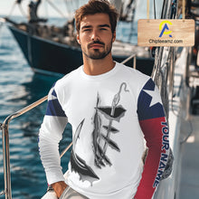 Load image into Gallery viewer, Personalized Texas Flag Mahi Mahi, Wahoo, Tuna Performance Long Sleeve Fishing Shirts NBT690