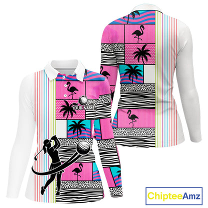 Custom Funny Golfer Animal Print Pattern Golf Polo Shirts, Golf Shirt For Women, Golf Gifts NBT702