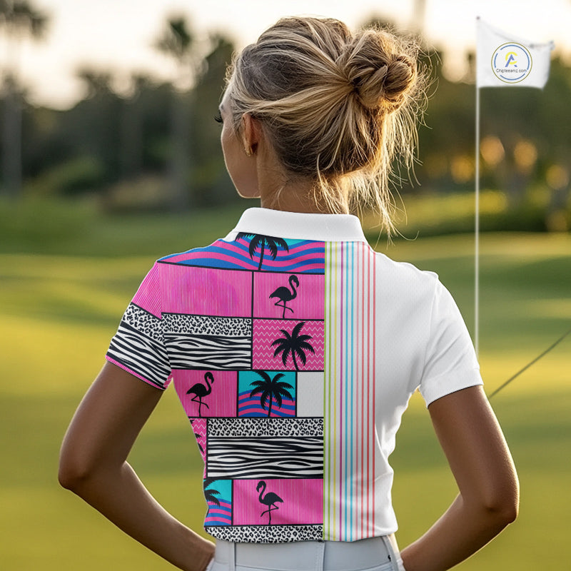 Custom Funny Golfer Animal Print Pattern Golf Polo Shirts, Golf Shirt For Women, Golf Gifts NBT702