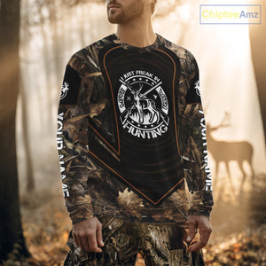 Brown Camouflage Deer Hunting 3D Printing Custom Name Shirts, Deer Hunting Apparel, Hunting Gifts NBT213
