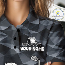 Load image into Gallery viewer, Funny Womens Golf Polo Shirts Custom Golf Ball Camo Pattern Golf Outfits, Best Golf Gifts NBT836