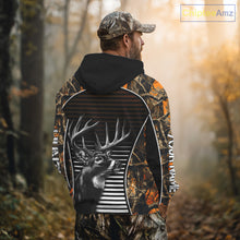 Load image into Gallery viewer, Custom Whitetail Deer Hunting Orange Camouflage with Buck Head 3D Printed Shirts, Hunting Gifts NBT226