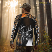 Load image into Gallery viewer, Custom Whitetail Deer Hunting Orange Camouflage with Buck Head 3D Printed Shirts, Hunting Gifts NBT226