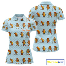 Load image into Gallery viewer, Funny Hotdog Womens Golf Polo Shirt, Custom Sausage Print Golf Polo, Golf Shirts For Team NBT492