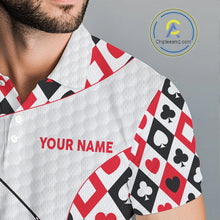 Load image into Gallery viewer, Personalized Poker Mens Golf Polo Shirt Custom Name Funny Golf Top For Team, Golfer Gift For Men NBT497