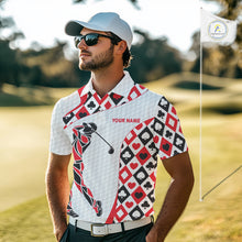 Load image into Gallery viewer, Personalized Poker Mens Golf Polo Shirt Custom Name Funny Golf Top For Team, Golfer Gift For Men NBT497