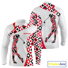Load image into Gallery viewer, Personalized Poker Mens Golf Polo Shirt Custom Name Funny Golf Top For Team, Golfer Gift For Men NBT497