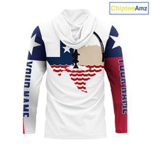 Load image into Gallery viewer, Personalized Texas Flag Long Sleeve Hooded Custom Name Tournament Fishing Shirts, Texas Fishing Jerseys NBT515