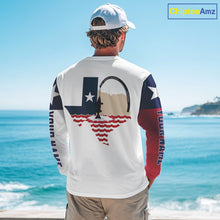 Load image into Gallery viewer, Personalized Texas Flag Long Sleeve Custom Name Tournament Fishing Shirts, Texas Fishing Jerseys NBT515