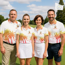 Load image into Gallery viewer, Funny Duck Golf Polo Shirt For Men, Tropical Sunset Print, Sporty Animal Golf Gift NBT803