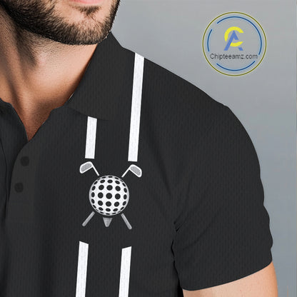 Personalized Golf Gift For Men, Custom Name Golf Polo Shirt, Golf Cart Pattern Polo For Golf Lovers NBT804
