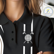 Load image into Gallery viewer, Personalized Golf Gift For Men, Custom Name Golf Polo Shirt, Golf Cart Pattern Polo For Golf Lovers NBT804