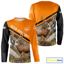 Load image into Gallery viewer, Deer Hunting Orange Camo American Flag 3D Shirt Custom Name Perfect Gift for Hunters NBT266
