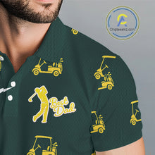 Load image into Gallery viewer, Custom Best Dad Golf Polo Shirt, Fathers Day Gift For Dad Papa, Golf Outfit, Men Polo Shirt NBT711