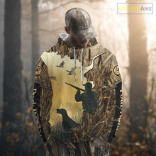 Load image into Gallery viewer, Mallard Duck Hunting Waterfowl Camouflage Shirts, Personalized Duck Hunting Gifts NBT112