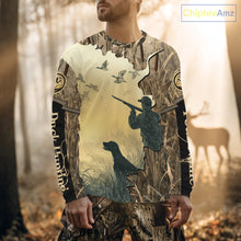 Load image into Gallery viewer, Mallard Duck Hunting Waterfowl Camouflage Shirts, Personalized Duck Hunting Gifts NBT112