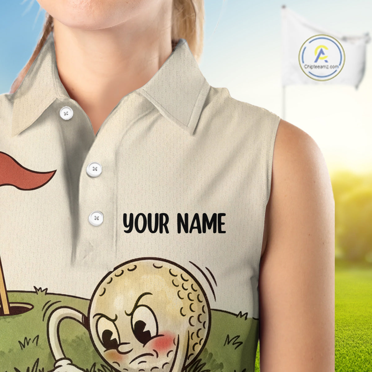 Vintage Funny Golf Ball Custom Team Polo Shirt, Personalized Womens Golf Polo Shirt, Golf Lovers Gift NBT608