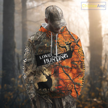 Load image into Gallery viewer, Personalized Deer Hunting Shirt 3D All Over Print Orange Camo Hunting Clothes NBT119