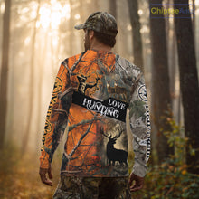 Load image into Gallery viewer, Personalized Deer Hunting Shirt 3D All Over Print Orange Camo Hunting Clothes NBT119