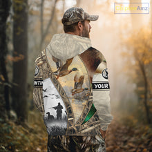 Load image into Gallery viewer, Custom Mallard Duck Hunting Camo 3D Printed Shirts, Personalized Duck Hunting Gifts NBT131