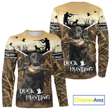 Load image into Gallery viewer, Duck Hunting Camo Shirt with Black Labrador Retriever for Duck Hunter - Best Duck Hunting Gifts NBT136