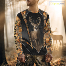 Load image into Gallery viewer, Custom Whitetail Deer Hunting Autumn Dark Camouflage 3D Shirts, Best Gift Ideas for Hunters NBT241