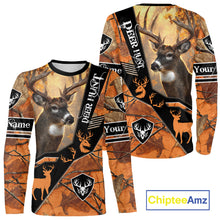 Load image into Gallery viewer, Deer Hunting Orange Camouflage 3D Printing Custom Name Shirts, Best Deer Hunting Shirts for Men NBT152