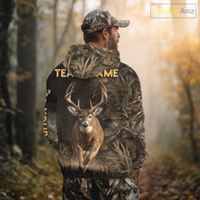 Load image into Gallery viewer, Custom Brown Camo with US Flag Deer Hunting Shirts for Men, Deer Hunting Clothes, Hunting Gifts NBT52