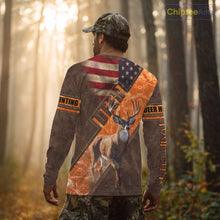 Load image into Gallery viewer, Whitetail Deer Hunting Leather Pattern Custom Name Shirt 3D All Over Printed Clothes, Hunting Gifts NBT90