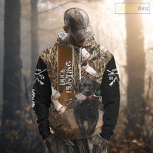 Load image into Gallery viewer, Duck Hunting with Black Lab Custom Name 3D All Over Print Camo Shirt, Hunting Gifts for Hunters NBT109