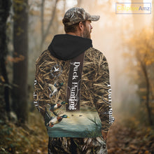 Load image into Gallery viewer, Best Duck Hunting Camouflage Custom Name 3D Shirts, Personalized Duck Hunting Gifts NBT113