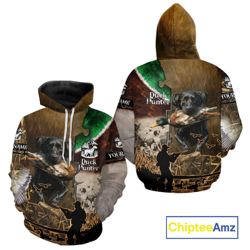 Duck Hunting with Dog Black Labs 3D All Over Printing Shirts for Men, Gifts for Duck Hunters NBT45