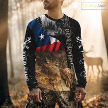 Load image into Gallery viewer, Black Deer Hunting Shirt with Texas Flag for Men - Personalized Hunting Gifts NBT48
