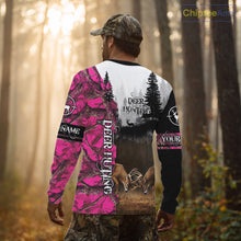 Load image into Gallery viewer, Deer Hunting Pink Camo Custom Name 3D All Over Print Shirts, Hunting Gifts NBT66