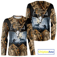 Load image into Gallery viewer, Custom 3D Deer Hunting Forest Camo with Big Buck Shirt for Men, Best Hunting Gifts for Hunters NBT72