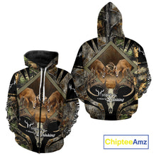 Load image into Gallery viewer, Personalized Mule Deer Hunting Forest Camo 3D All Over Printed Shirts, Best Deer Hunting Gifts for Men NBT77