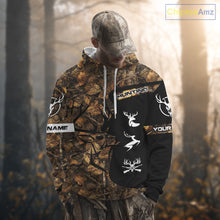 Load image into Gallery viewer, Custom Deer Hunting Brown Camo Shirts for Men, Hunting Gifts, Camouflage Deer Hunting Shirts NBT83