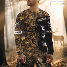 Load image into Gallery viewer, Custom Deer Hunting Brown Camo Shirts for Men, Hunting Gifts, Camouflage Deer Hunting Shirts NBT83