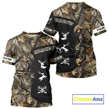 Load image into Gallery viewer, Custom Deer Hunting Fall Camo Shirts for Men, Hunting Gifts, Camouflage Deer Hunting Shirts NBT84