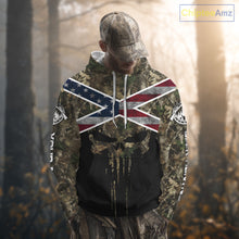 Load image into Gallery viewer, Camo Deer Hunting Shirts with US Flag, Personalized Deer Hunting Shirt, Hunting Gifts for Men NBT95