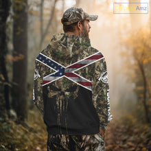 Load image into Gallery viewer, Camo Deer Hunting Shirts with US Flag, Personalized Deer Hunting Shirt, Hunting Gifts for Men NBT95