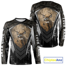 Load image into Gallery viewer, Beautiful Whitetail Deer Hunting Dark Camo 3D All Over Printed Shirts, Hunting Gifts for Men NBT86