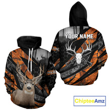 Load image into Gallery viewer, Personalized Orange Camo Deer Hunting Shirts for Men - Custom Name, Deer Hunting Gifts NBT36