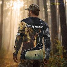Load image into Gallery viewer, Personalized Deer Hunting Hoodie, Longsleeve Shirt – Whitetail Buck, Fall Camo, Gifts for Men NBT27