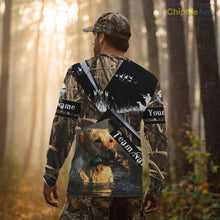 Load image into Gallery viewer, Duck Hunting Camo Shirt with Yellow Labrador Retriever for Duck Hunter - Best Duck Hunting Gifts NBT47
