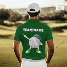 Load image into Gallery viewer, Green Funny Golf Ball Custom Team Polo Shirt, Personalized Mens Golf Polo Shirt, Golf Lovers Gift NBT605